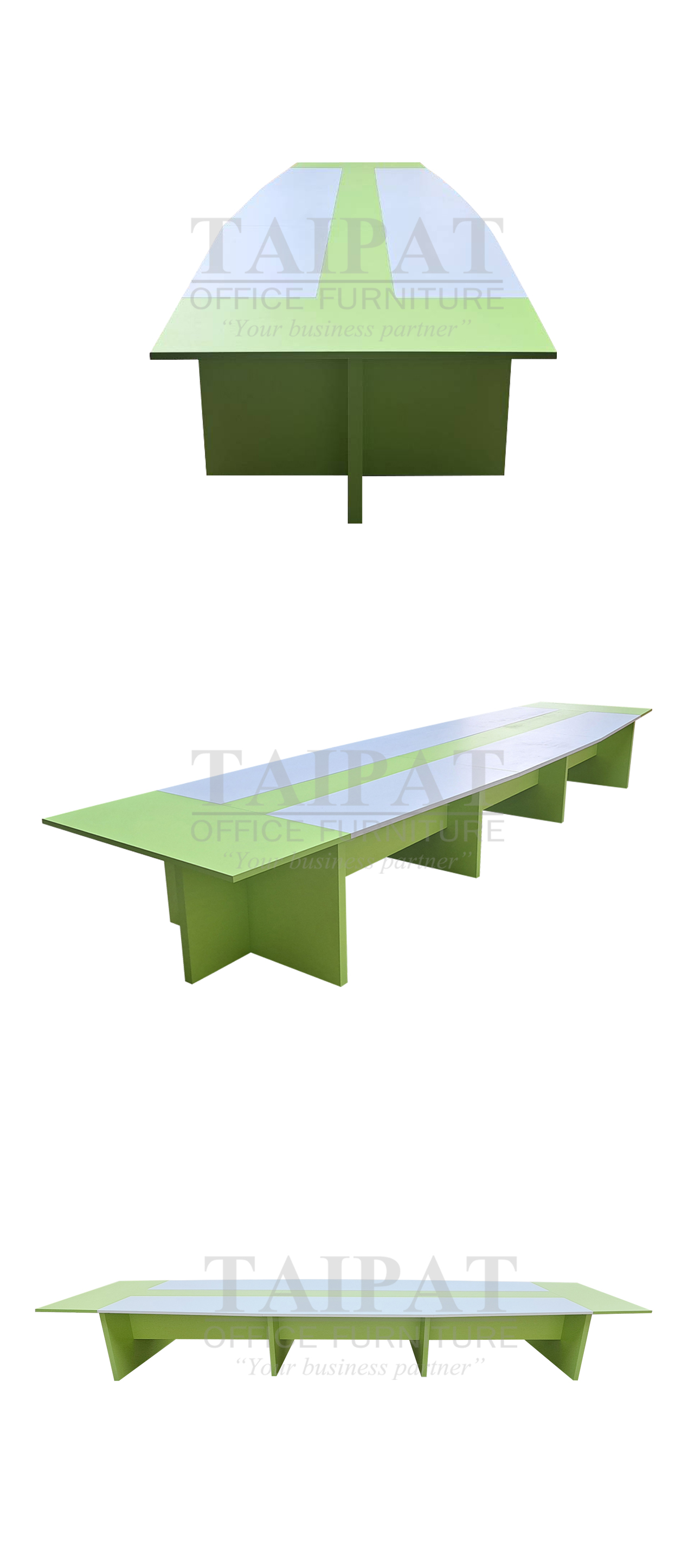 โต๊ะประชุม CF-11 ขนาดโดยรวม : 570 x 150 x 75 ซม.  