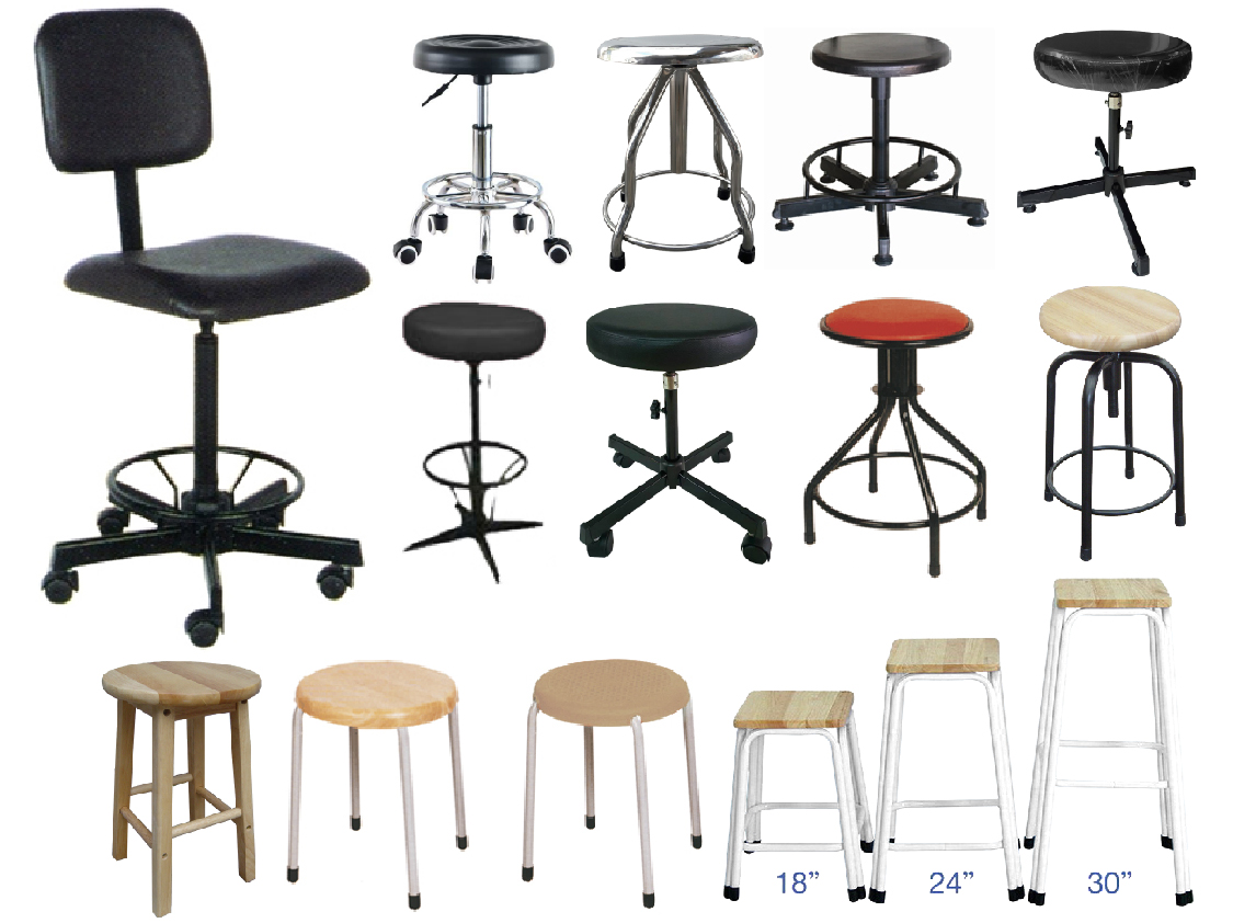 เก้าอี้กลม เก้าอี้ปฏิบัติการ เก้าอี้เขียนแบบ Operation Room Chairs Laboratory Chairs Drafting Chairs 