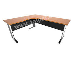 โต๊ะทำงานขาเหล็กรูปตัวแอล STL