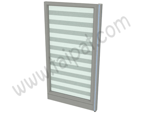 พาร์ทิชั่น กั้นห้อง กระจกพ่นทรายสลับใสเต็มแผ่น