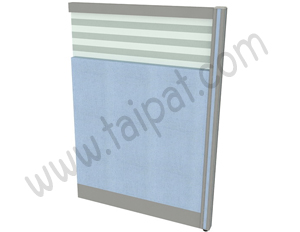 พาร์ทิชั่น กั้นห้อง ล่างทึบ-บนกระจกพ่นทรายสลับใส มีกล่องไฟ ไม่มีเฟรม