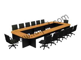 โต๊ะประชุม CF-1 (14-18  ที่นั่ง ) : ขนาดโดยรวม 570 X 240 X 75 ซม.