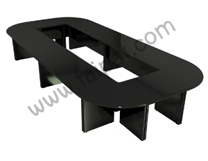 ชุดโต๊ะประชุม HI GLOSS (18 ที่นั่ง)  : ขนาดโดยรวม  510 x  230 x  75 ซม.   
