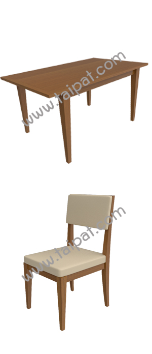 โต๊ะและเก้าอี้สำหรับรับประทานอาหาร T-0336 , CH-0147