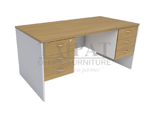 โต๊ะทำงานขวา 3 ลิ้นชัก ซ้าย 3 ลิ้นชัก 