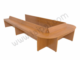 ชุดโต๊ะประชุม 01 (16 ที่นั่ง)  : ขนาดโดยรวม 520 X 270 X 75 ซม.