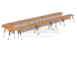 โต๊ะประชุม MT-6612 (17 - 19 ที่นั่ง) : ขนาดโดยรวม 660 X 200 X 75 ซม. 