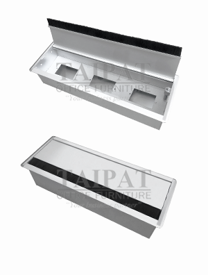 กล่องไฟแบบฝัง 3 ช่อง พร้อมแปรงกันฝุ่น POP-UP-950-5 (AX-02028/3)