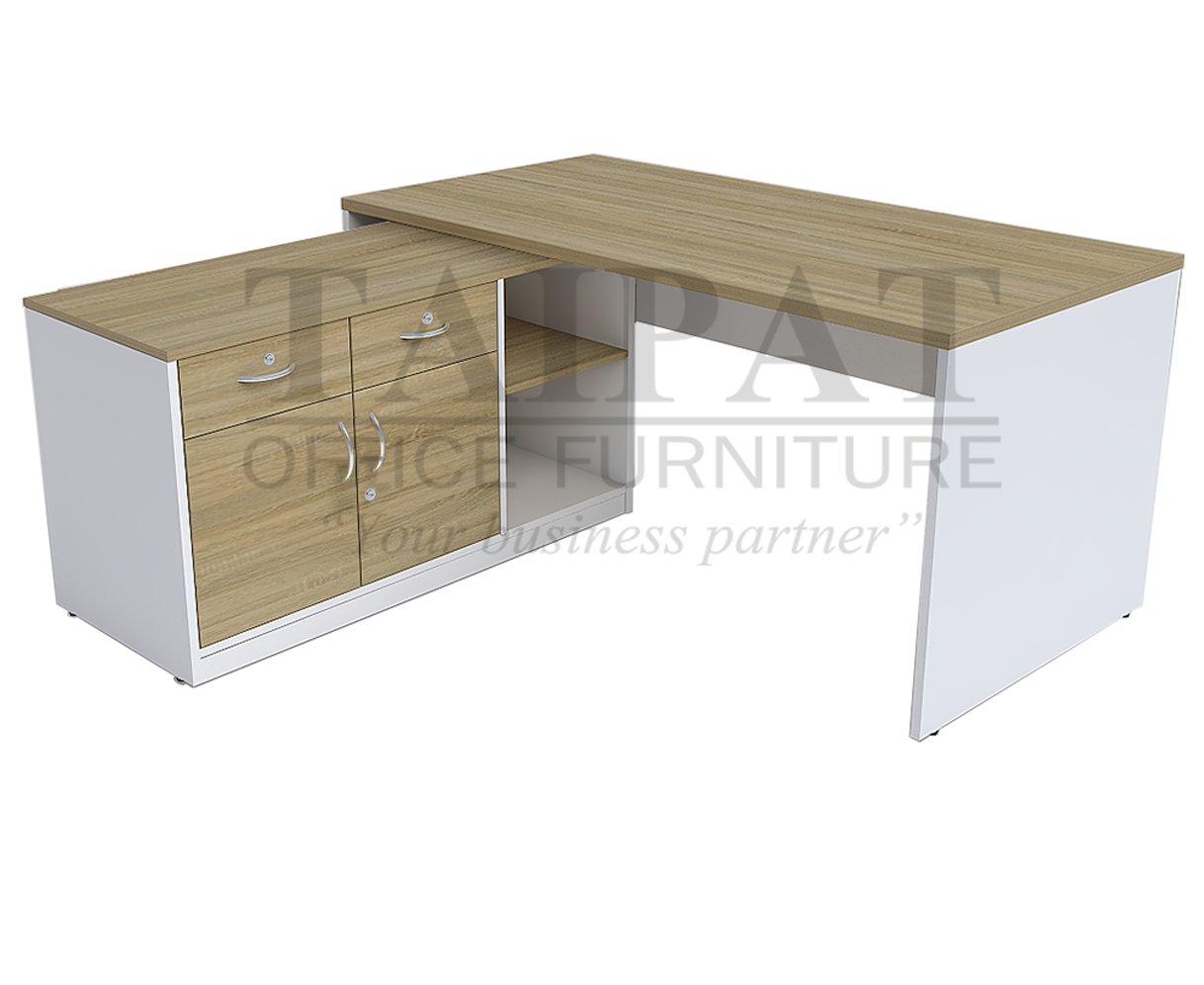 ชุดโต๊ะทำงานตัวแอล D-1600+PS-1261