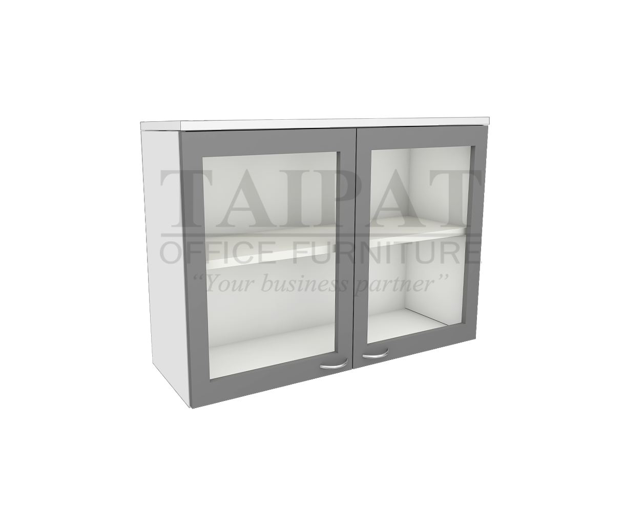 ตู้แขวนลอยเก็บเอกสาร บานเปิดกระจก W-100G