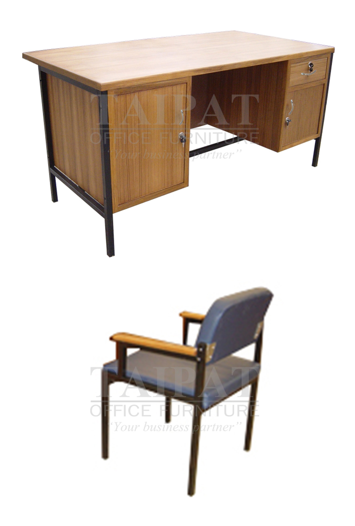 โต๊ะทำงานระดับ 3-6 พร้อมเก้าอี้  (T-02A,CH-02A)