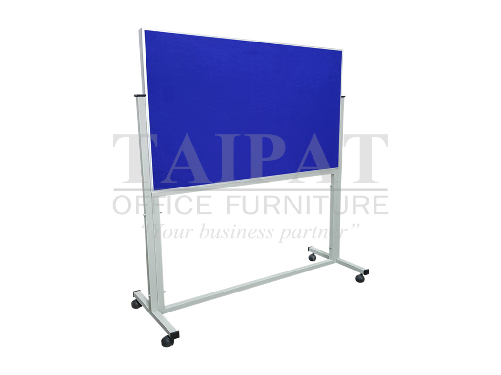 บอร์ดปิดประกาศกำมะหยี่ (1 หน้า ) มีขาตั้งล้อเลื่อน