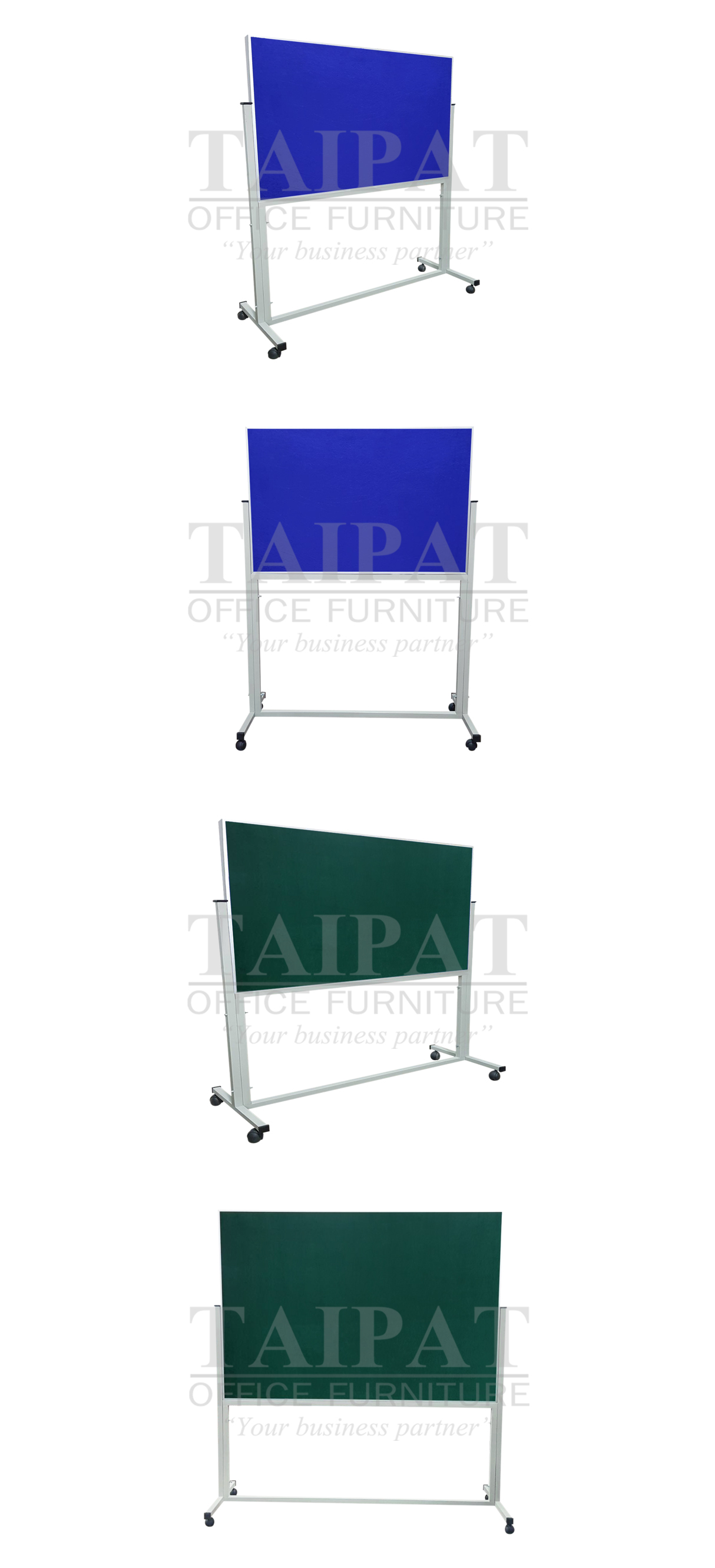 บอร์ดปิดประกาศกำมะหยี่ (1 หน้า ) มีขาตั้งล้อเลื่อน