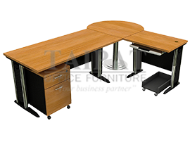 ชุดโต๊ะทำงานตัวแอล OF-6