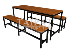 โต๊ะโรงอาหาร โต๊ะสนามขาเหล็ก T-3