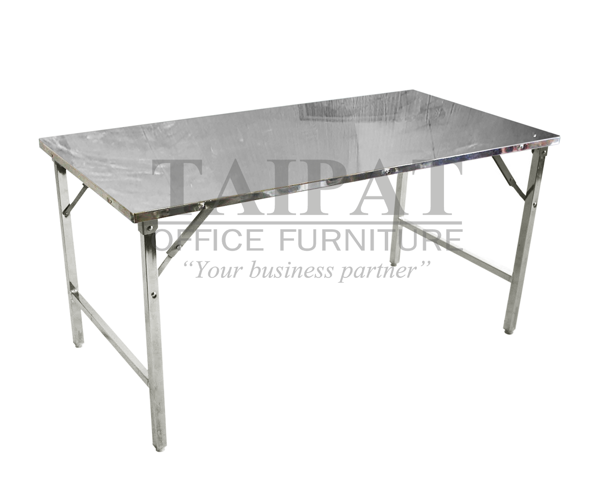 โต๊ะอเนกประสงค์ หน้าTOP ปิดทับสเเตนเลส TF-1554ST