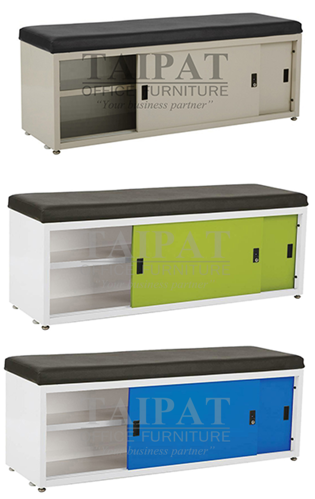 ตู้เก็บรองเท้า(เหล็ก) พร้อมเบาะนั่ง SHC-0104