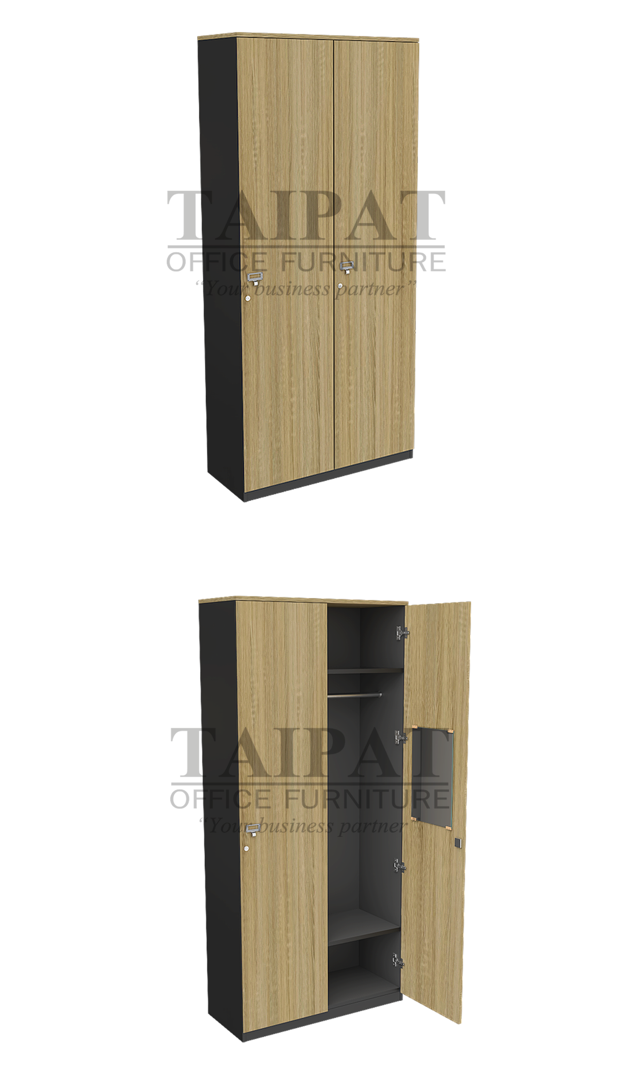 ตู้ล็อคเกอร์ไม้ 2 ช่อง CHK-9002