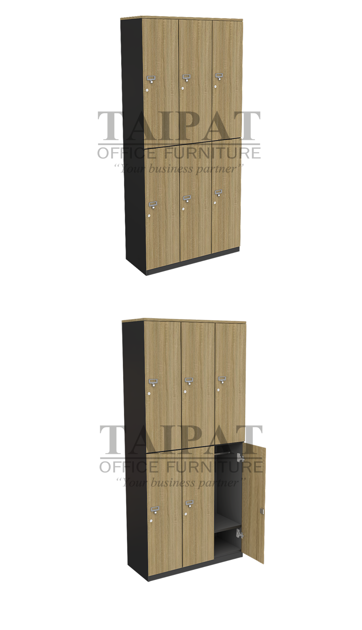 ตู้ล็อคเกอร์ไม้ 6 ช่อง CHK-9006