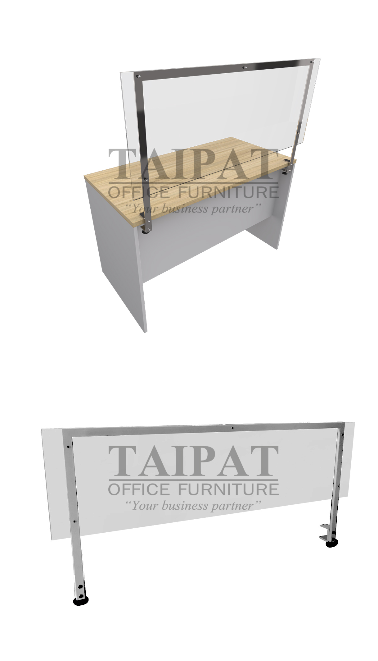 ฉากกั้นป้องกันเชื้อโรค อะคริลิคใส PAC4-120/60