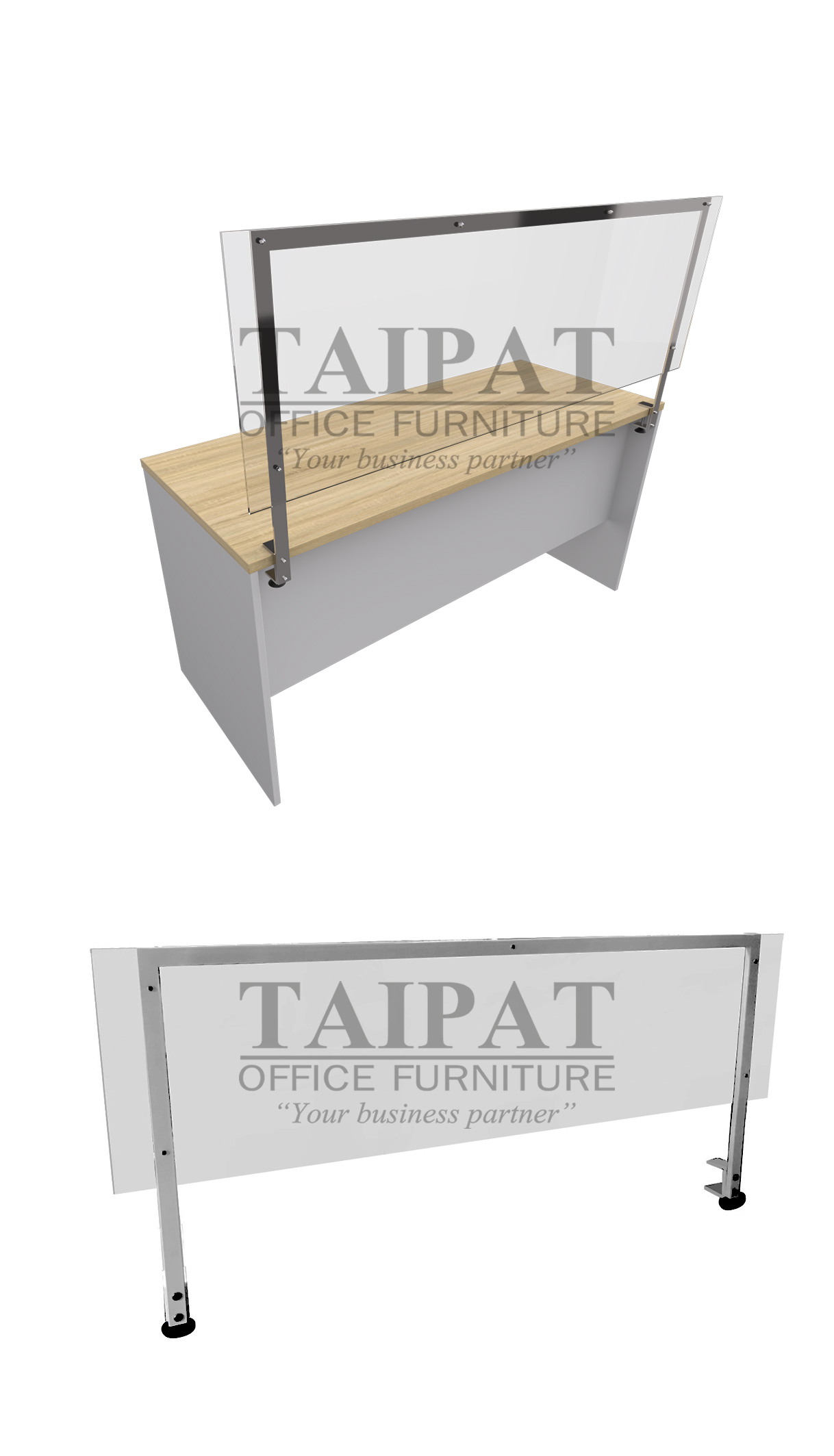 ฉากกั้นป้องกันเชื้อโรค อะคริลิคใส PAC4-150/60