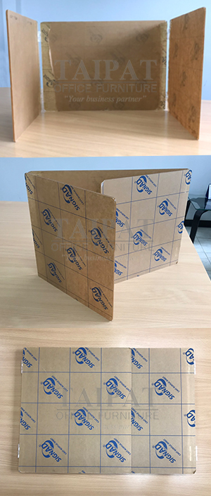 ฉากกั้นป้องกันเชื้อโรค อะคริลิคใส (ฉากสำหรับตั้งโต๊ะ แบบพับเก็บได้) SERIES 9