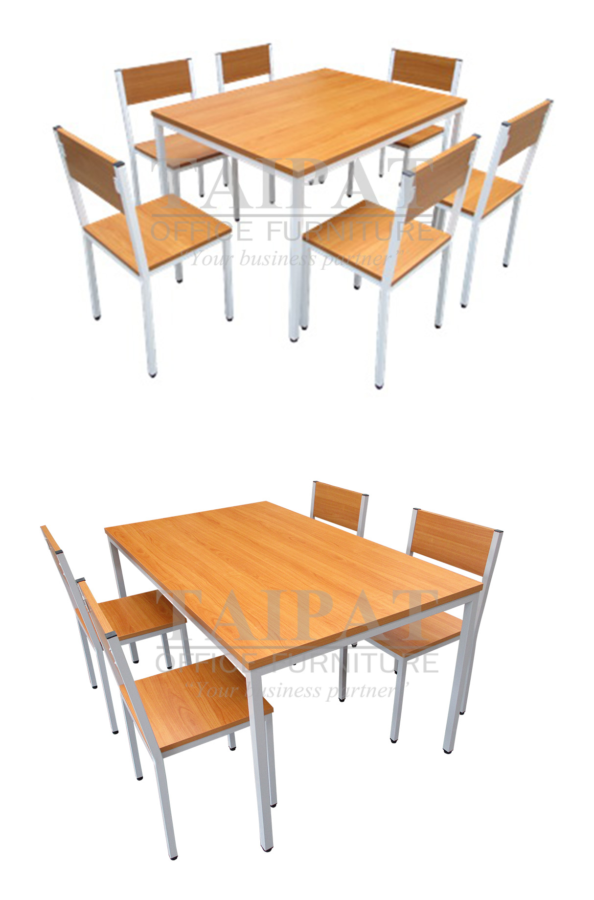 โต๊ะเก้าอี้อ่านหนังสือ 4-6 ที่นั่ง D-0109PB,CH-0243