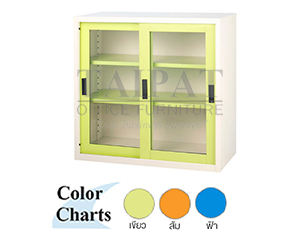 ตู้เอกสารบานเลื่อนกระจก (รุ่น FW)