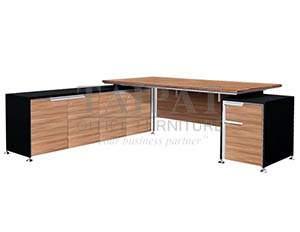 โต๊ะผู้บริหาร 2 ลิ้นชักขวา-ตู้แอลซ้าย  SBGL-2320