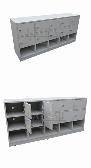 ชั้นวางรองเท้า 15 ช่อง ( มีประตูปิด 10 ช่อง , ช่องโล่ง 5 ช่อง ) SHCD-146515