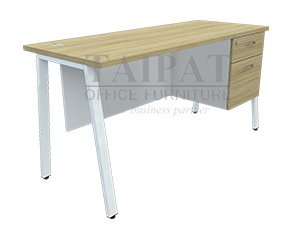 โต๊ะทำงานขาเหล็ก RSTSR มี 2 ลิ้นชัก