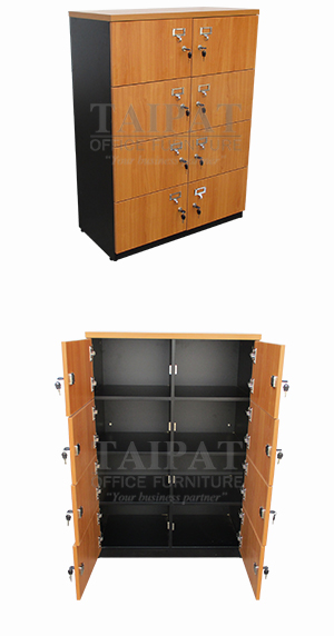 ตู้ล็อคเกอร์ไม้ 8 ช่อง CLK-8008