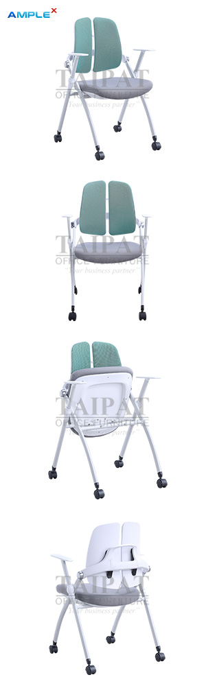 เก้าอี้ห้องสัมมนา มีล้อเลื่อน ซ้อนชิดได้ Dalvin-W AX-15029
