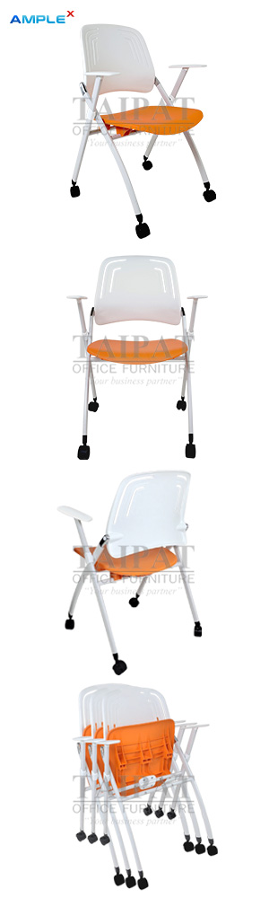 เก้าอี้ห้องสัมมนา มีล้อเลื่อน ซ้อนชิดได้ รุ่น Orando-W AX-15032