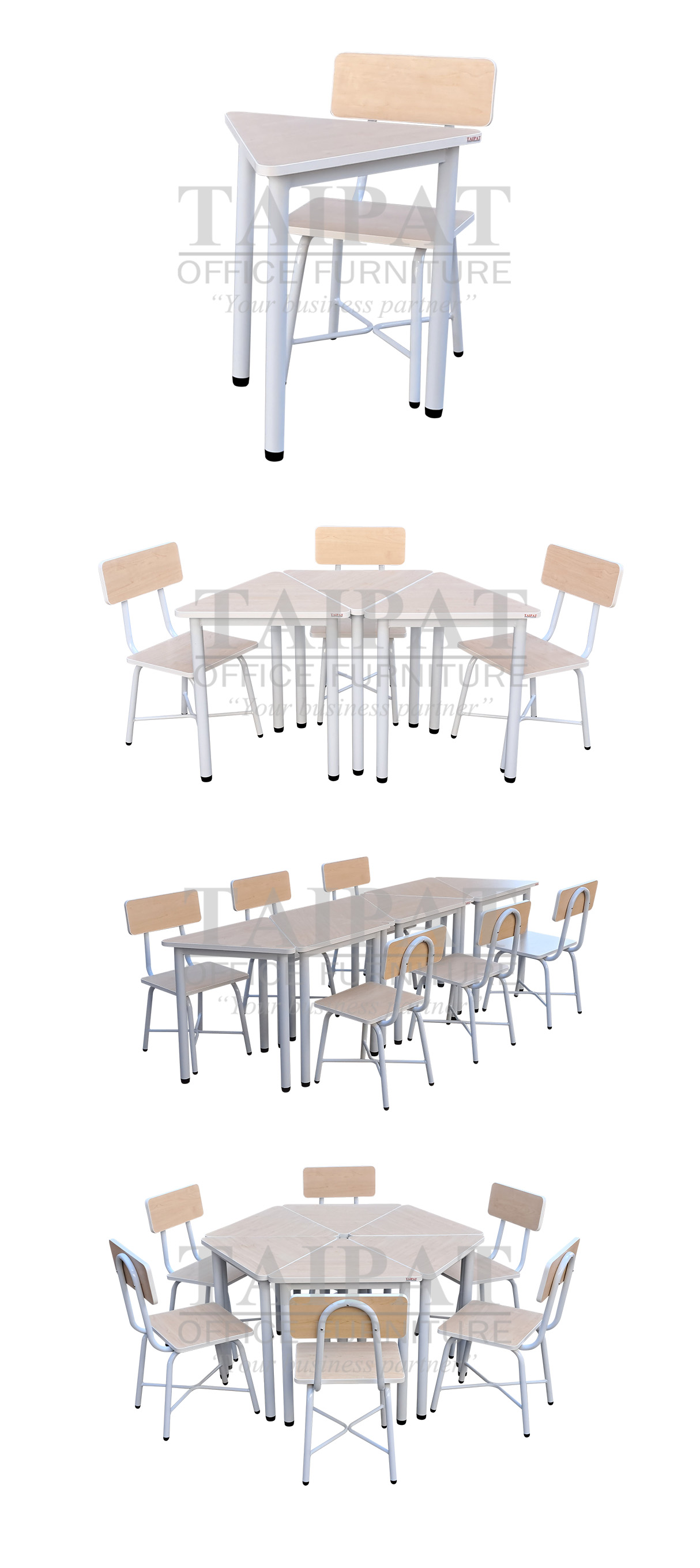 โต๊ะเก้าอี้นักเรียน อนุบาล T-1006PB-CH-0221