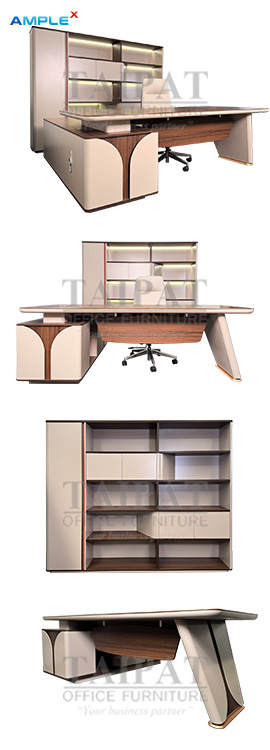 ชุดโต๊ะทำงานผู้บริหารพร้อมตู้ รุ่น Prakt series EX-32 