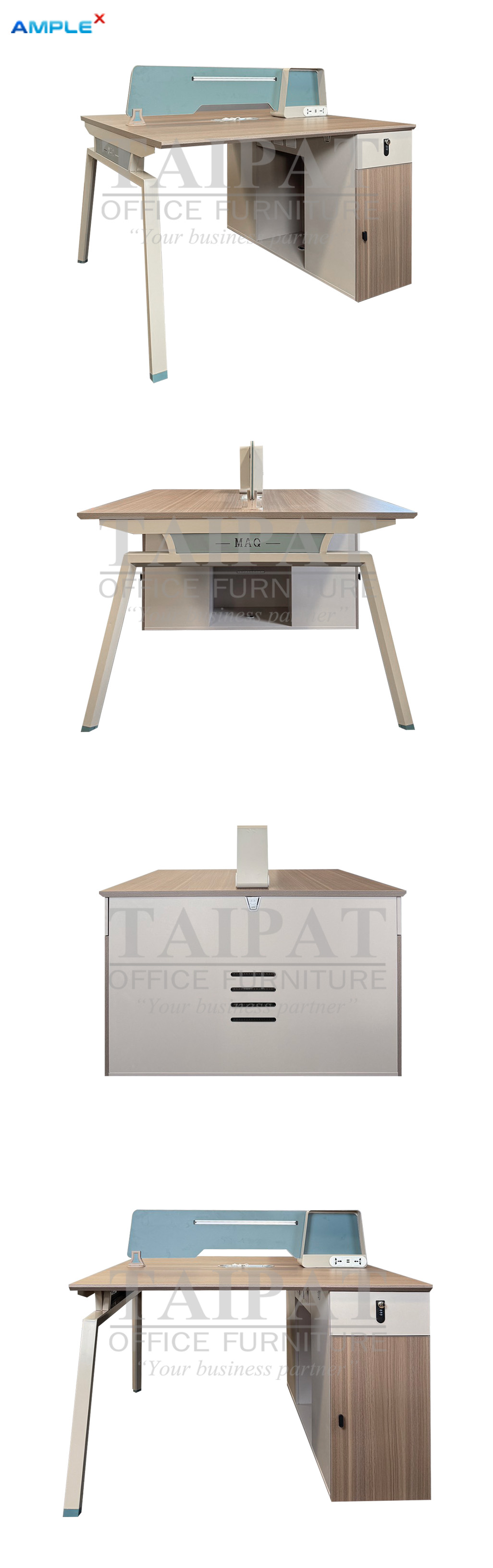 โต๊ะทำงานกลุ่ม 2 ที่นั่ง รุ่น PRAKT SERIES AX-14062