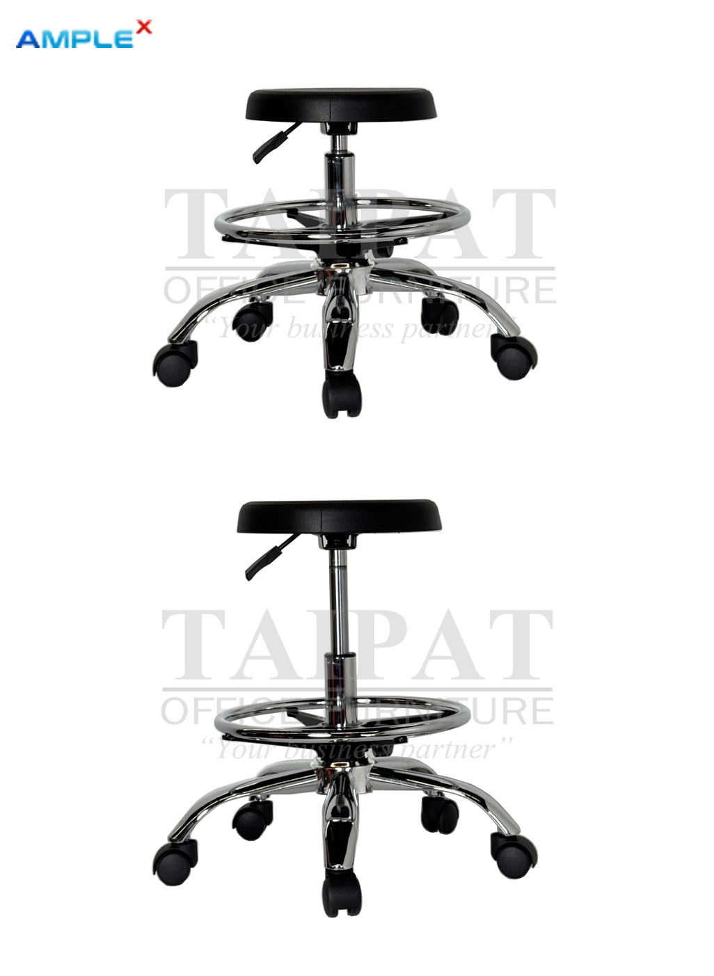 เก้าอี้บาร์สตูลมีล้อเลื่อน รุ่น JULIET (จูเลียต) AX-15306