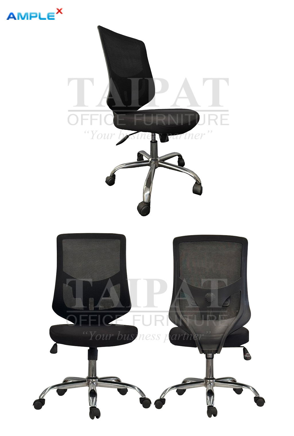 เก้าอี้สำนักงาน (ไม่มีแขน) รุ่น Amelia-N (เอมีเลีย-เอ็น) AX-15285-N