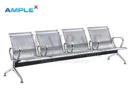 เก้าอี้พักคอยสแตนเลส 4 ที่นั่ง (เสริมแขน) AX-15318-4S