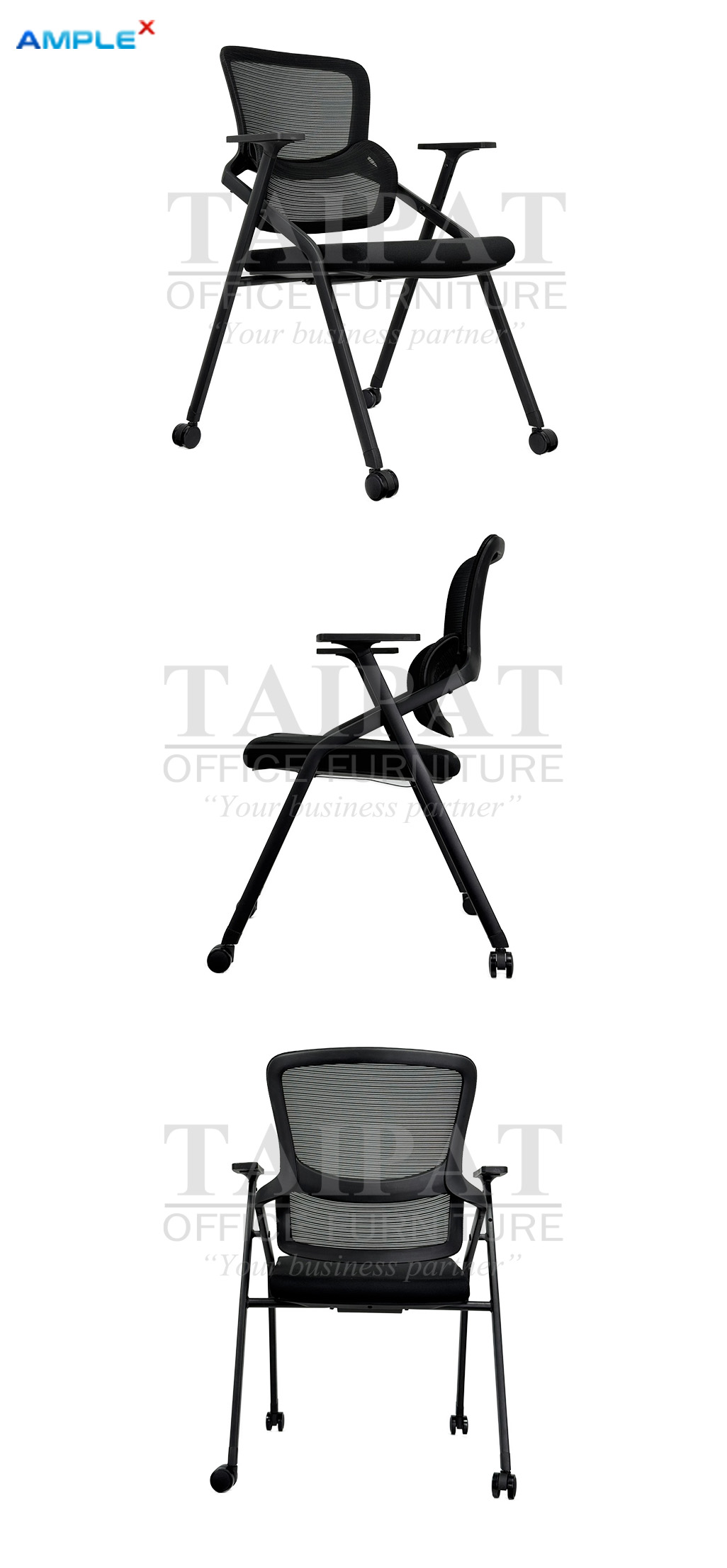 เก้าอี้ห้องสัมมนา มีล้อเลื่อน รุ่น Quinn-W (ควินน์-ดับบลิว) AX-15320W