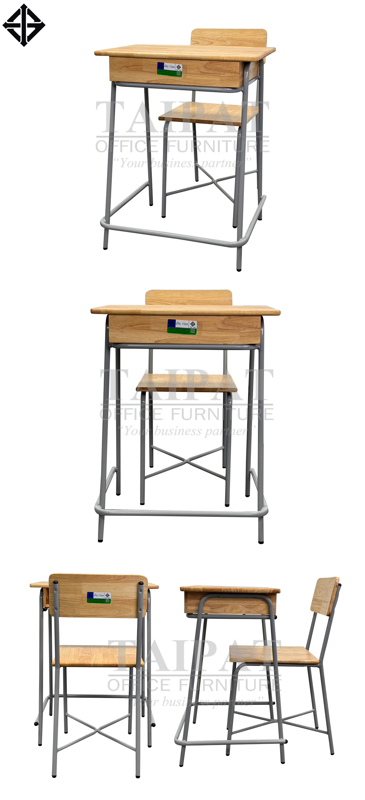 ชุดโต๊ะและเก้าอี้นักเรียน มอก. ระดับ 6 (มัธยม) D-CH-006Y