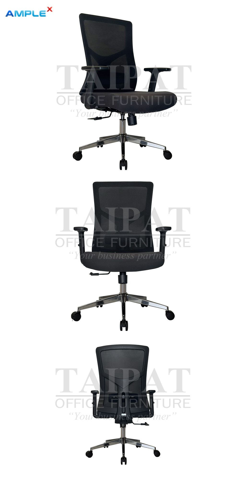 เก้าอี้สำนักงาน รุ่น Benjamin II (เบนจามิน - 2) AX-15123M/CR