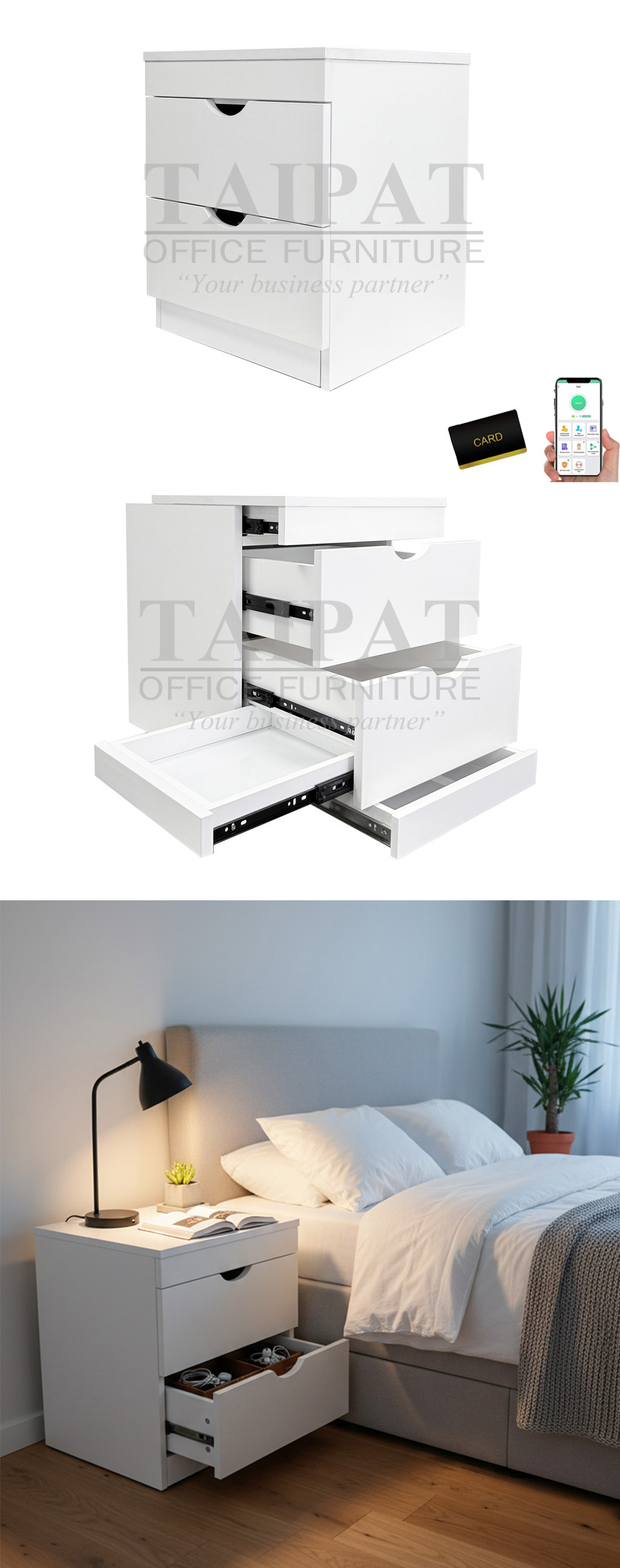 ตู้ข้างเตียง รุ่น JENNY-III (เจนนี่-ทรี) J3PD-4046