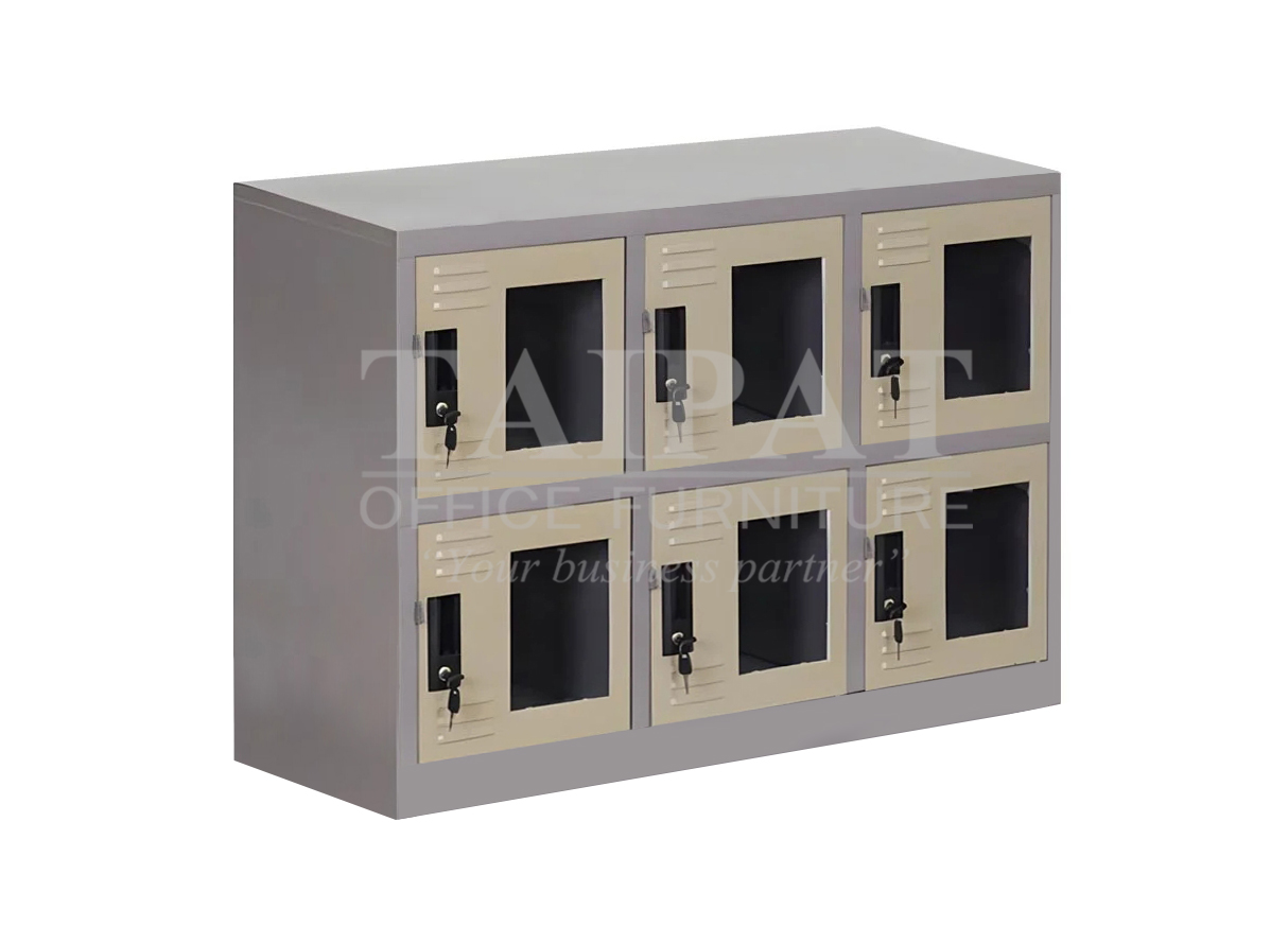 ตู้ล็อคเกอร์ 6 ช่อง มินิ(กระจก) LKG06MNE
