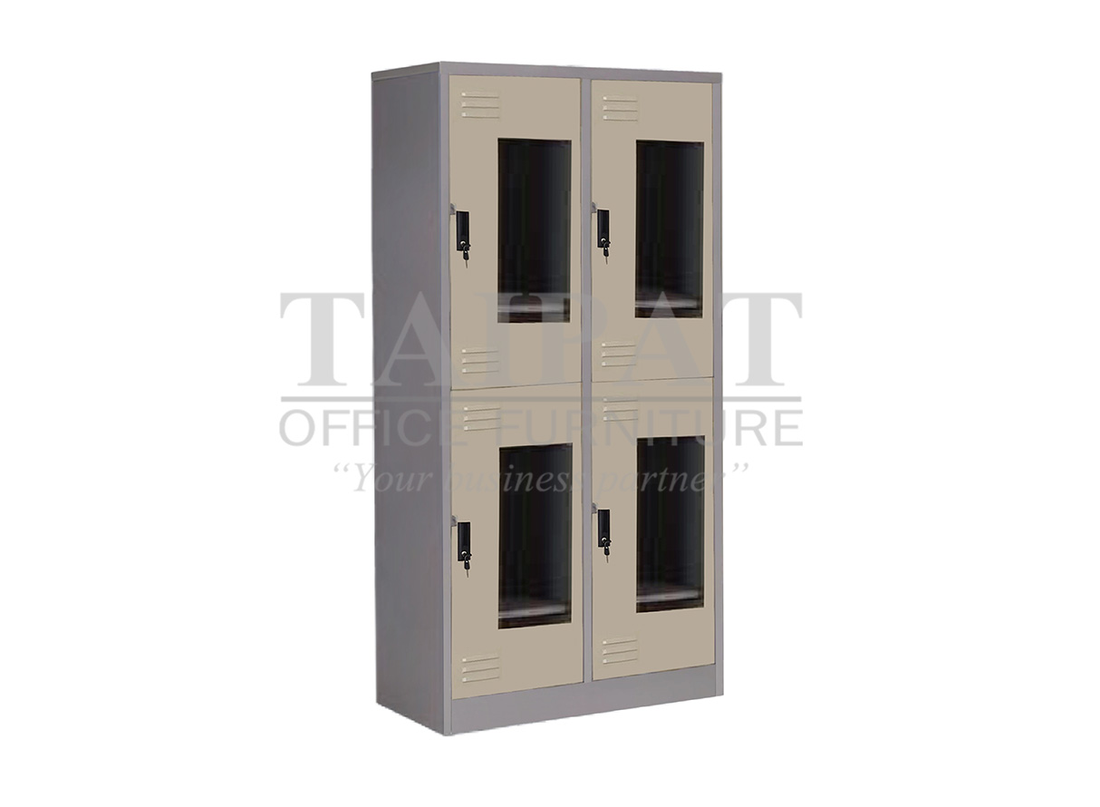 ตู้ล็อคเกอร์ 4 ช่อง (กระจก) LK-6104GE