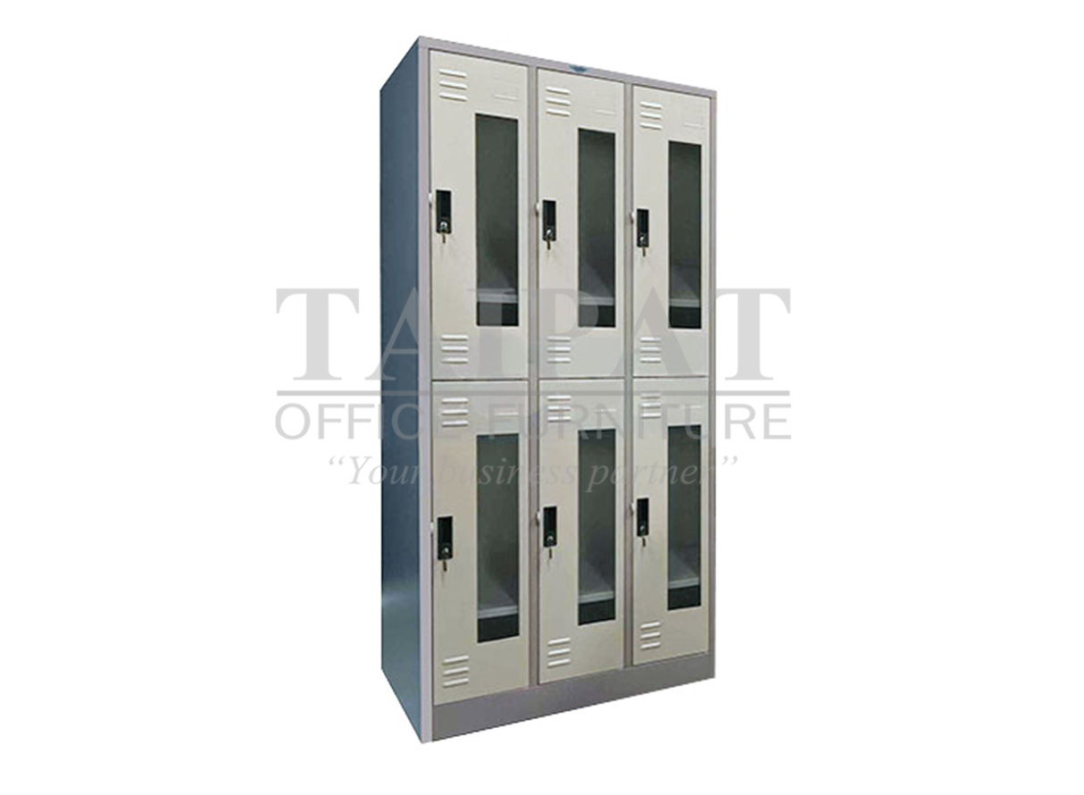 ตู้ล็อคเกอร์ 6 ช่อง (กระจก) LK-6106GE