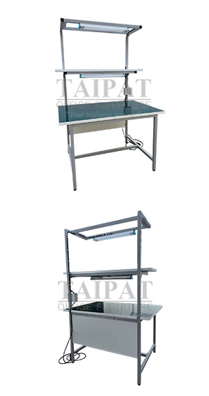 โต๊ะ QC อเนกประสงค์ 2 ชั้น พร้อมอุปกรณ์ไฟฟ้า T-0913