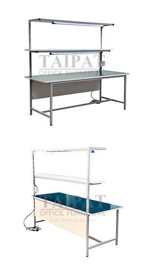 โต๊ะ QC อเนกประสงค์ 2 ชั้น พร้อมอุปกรณ์ไฟฟ้า T-0914