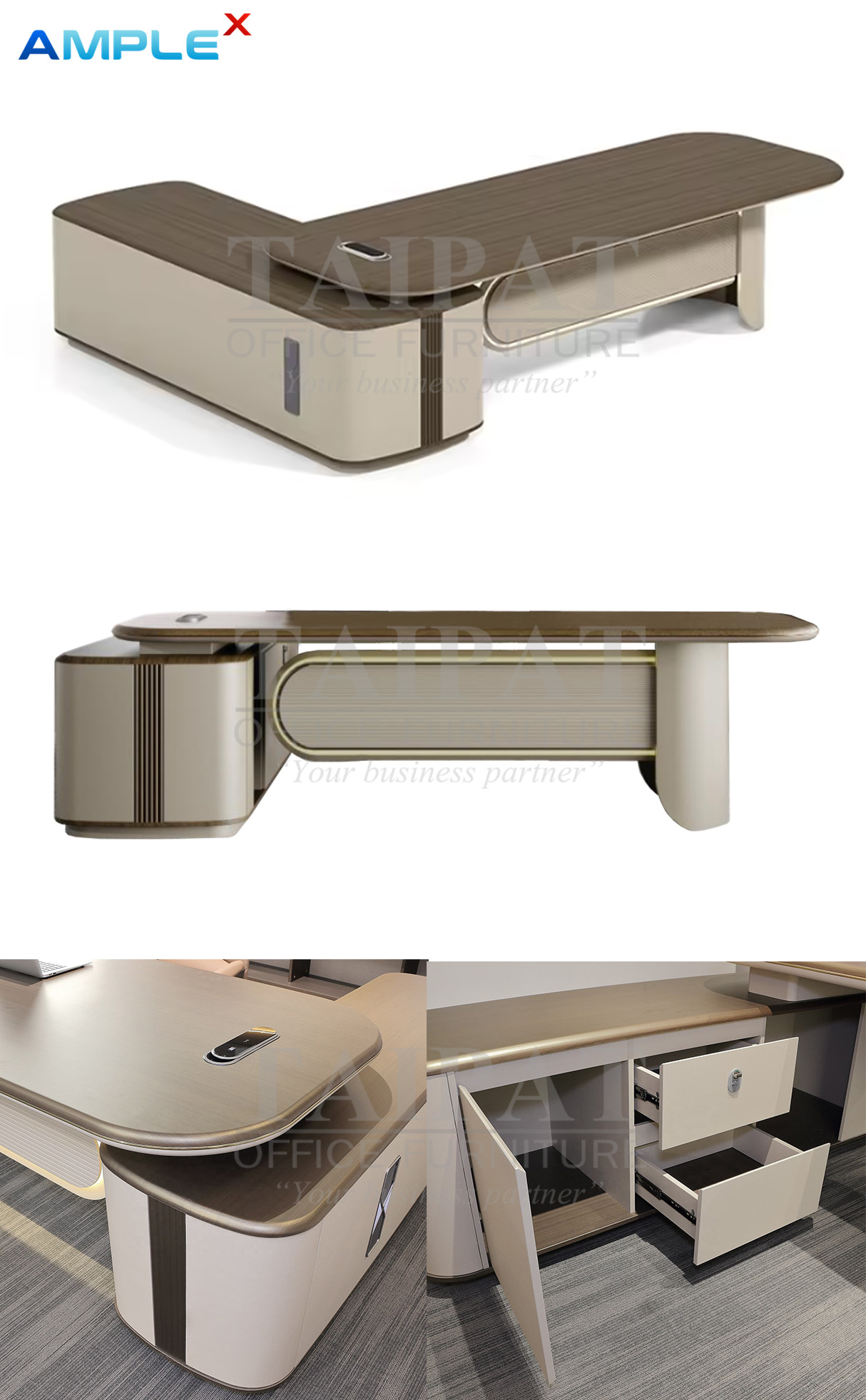 โต๊ะทำงานผู้บริหารตัวแอล AX-14FJ01